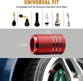 img 1 attached to 🔒 Rayead Valve Stem Caps 6-Pack – Metal Wheel Air Covers with Plastic Liner | Corrosion Resistant, Leak-Proof | Universal Fit for Cars, SUVs, Bikes, Trucks, Motorcycles & More