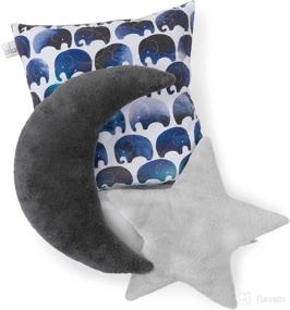 img 1 attached to 🌙 Luna Shaped Black Plush Moon Pillow: Perfect Infant/Toddler Throw Cushion for Baby Room Aesthetic Decor and Dreamland Bedroom Kawaii Set