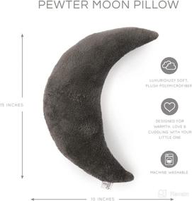 img 3 attached to 🌙 Luna Shaped Black Plush Moon Pillow: Perfect Infant/Toddler Throw Cushion for Baby Room Aesthetic Decor and Dreamland Bedroom Kawaii Set
