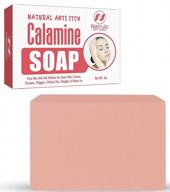 calamine itch relief soap bar - natural cleansing skincare for bug bites, eczema, poison ivy, chicken pox - instant anti-itch defense for itchy skin from insects or mosquitoes logo
