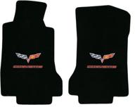 2005 2006 corvette ebony black mats logo