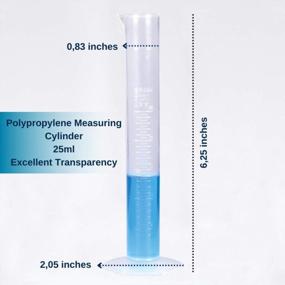 img 3 attached to 4-Pack Class B Polypropylene Plastic Measuring Cylinder Tall Form With Embossed Scale - Lab Test Tube Set By ISOLAB USA.