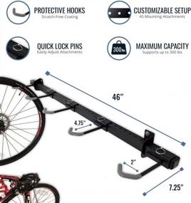 img 1 attached to StoreYourBoard Bike Storage Rack, Holds 5 Bicycles, Home And Garage Organizer, Adjustable Wall Hanger Mount