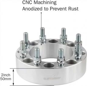 img 2 attached to GA Supply 2 Inch Wheel Spacers With 8X6.5 Bolt Pattern, 50Mm Thickness, 8 Lug, 126.15Mm Center Bore, 14X1.5 Studs - Perfect For Chevy Suburban, Avalanche, GMC Yukon, And Hummer