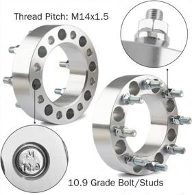 img 1 attached to GA Supply 2 Inch Wheel Spacers With 8X6.5 Bolt Pattern, 50Mm Thickness, 8 Lug, 126.15Mm Center Bore, 14X1.5 Studs - Perfect For Chevy Suburban, Avalanche, GMC Yukon, And Hummer