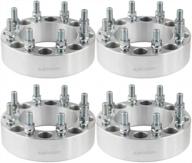 ga supply 2 inch wheel spacers with 8x6.5 bolt pattern, 50mm thickness, 8 lug, 126.15mm center bore, 14x1.5 studs - perfect for chevy suburban, avalanche, gmc yukon, and hummer logo