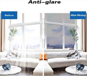 img 1 attached to 35.6 X 78.7 Inch Solar Film: Non-Adhesive, Heat Control, Sun Blocking One Way Mirror Window Tint For Home & Office - Black
