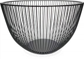 img 4 attached to Large TEETOOKEA Metal Wire Fruit Basket - Creative Minimalist Line Design For Kitchen Counter Decor