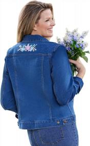 img 2 attached to Plus Size Women'S Stretch Denim Jacket By Woman Within