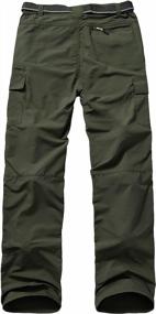 img 3 attached to Quick Dry Lightweight Hiking Pants For Men - UPF 50+ Cargo Pants With Pockets For Fishing And Camping, By Linlon Future Direct (Army Green, Size 38)