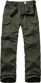 img 4 attached to Quick Dry Lightweight Hiking Pants For Men - UPF 50+ Cargo Pants With Pockets For Fishing And Camping, By Linlon Future Direct (Army Green, Size 38)