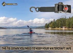 img 2 attached to 🚤 Efficient 2 Quick n Easy AutoRetract Marine Strap Transom Tie Downs and Stainless Steel Retractable Bolt-on Cargo Straps with S Hook for Boats, Docks, Trailers