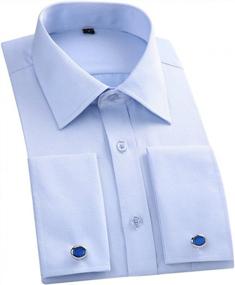 img 2 attached to Cloudstyle Men'S Slim Fit Button Down Shirt With Stripes And Checks