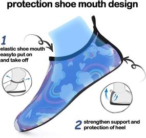 img 3 attached to 👞 Ultimate Grip and Protection: Kkomforme Beach Non Slip Barefoot Toddler Boys' Shoes for Outdoor Adventures