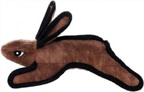 img 2 attached to TUFFY - World'S Tuffest Soft Dog Toy - Barnyard Rabbit - Squeakers - Multiple Layers. Made Durable, Strong & Tough. Interactive Play (Tug, Toss & Fetch). Machine Washable & Floats. (Junior, Brown)