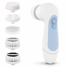 img 4 attached to Gently Exfoliate & Deeply Scrub Your Face With CLSEVXY'S Waterproof Facial Cleansing Spin Brush Set!