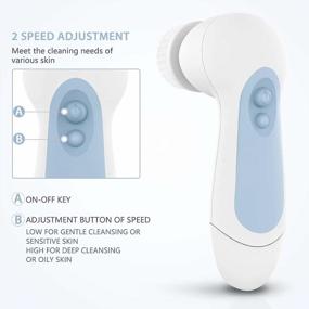 img 1 attached to Gently Exfoliate & Deeply Scrub Your Face With CLSEVXY'S Waterproof Facial Cleansing Spin Brush Set!