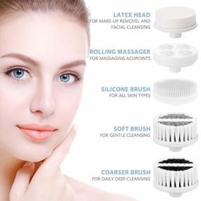 img 3 attached to Gently Exfoliate & Deeply Scrub Your Face With CLSEVXY'S Waterproof Facial Cleansing Spin Brush Set!