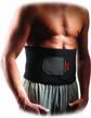 black waist trimmer belt for men and women by mcdavid - provides sweat band, back support, and improved posture during workouts logo