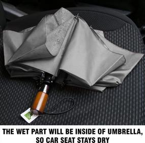 img 1 attached to Large Windproof Reverse Inverted Automatic Open/Close Foldable Umbrella - Strong Wind Resistant Paraguas