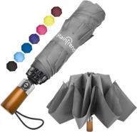 large windproof reverse inverted automatic open/close foldable umbrella - strong wind resistant paraguas logo