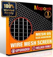 maporch 304 stainless steel mesh screen - 5 wire woven metal mesh 29cm x 60cm (23.6” x 11.4”) for ventilation, animal cages, security, and cabinet applications (1 piece) logo