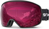 лыжные очки snowledge для мужчин и женщин - защита от ультрафиолета, двойные линзы против запотевания! логотип