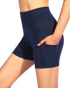 img 3 attached to Maximize Your Workout With G4Free Women'S High Waisted Compression Biker Shorts With Pockets