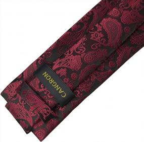 img 3 attached to Men'S Paisley Tie Set With Pocket Square And Cufflinks - CANGRON LSP8ZH