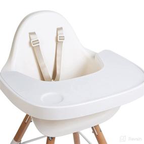 img 3 attached to 🪑 Childhome Evolu One.80° High Chair: Swivel, Portable & Adjustable Baby High Chair with Sleek Modern Design and Beechwood Legs
