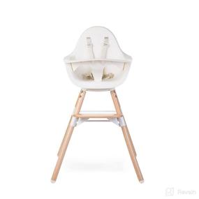 img 4 attached to 🪑 Childhome Evolu One.80° High Chair: Swivel, Portable & Adjustable Baby High Chair with Sleek Modern Design and Beechwood Legs