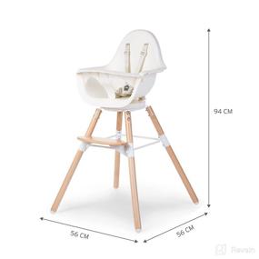 img 1 attached to 🪑 Childhome Evolu One.80° High Chair: Swivel, Portable & Adjustable Baby High Chair with Sleek Modern Design and Beechwood Legs