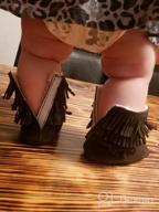 img 1 attached to Leather Fringe Baby Booties For Girls Boys Winter Snow Boots With Tassels Hard Sole Fur Lined Toddler Moccasins Shoes By HONGTEYA review by Tim Thomason