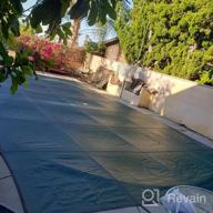 img 1 attached to 18X36Ft Inground Pool Safety Cover W/ 4X8Ft Center End Steps - Happybuy Green Mesh Solid Winter Protection review by Jerry Gonzalez