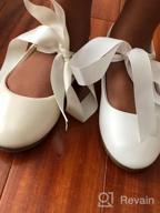 img 1 attached to Cinderella Girls' Ballerina Ribbon Rubber Shoes: Comfort & Style Combined review by Jennifer Davis