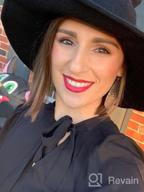 img 1 attached to Witchy Style Made Easy: Edoneery'S Women'S Wide Brim Halloween Witch Hat - Perfect For Any Occasion! review by Terry Keown