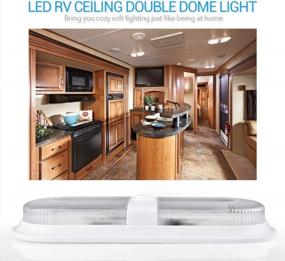 img 3 attached to 5-Pack Of SnowyFox RV Ceiling Double Dome Light W/ 3-Way Switch 10-24V LED Lighting Fixture For RVs, Trailers, Campers & 5Th Wheels