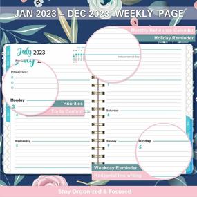 img 1 attached to 2023 Planner - 2023 Planner Weekly Monthly From January 2023 - December 2023, 6.4"X 8.5", Planner 2023 With Elastic Closure, Coated Tabs, Inner Pocket