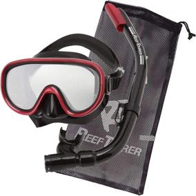 img 3 attached to Single-Window Snorkel Mask & Set For Adults By Reef Tourer - Perfect For Your Next Snorkeling Adventure!