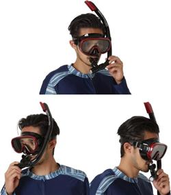 img 2 attached to Single-Window Snorkel Mask & Set For Adults By Reef Tourer - Perfect For Your Next Snorkeling Adventure!