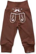 👶 schöneberger trachten couture bavarian lederhosen design baby pants - cotton jogger pants for toddlers (bockkitz) логотип