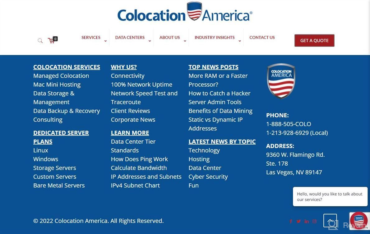 img 1 attached to Colocation America review by Brandon Woodson