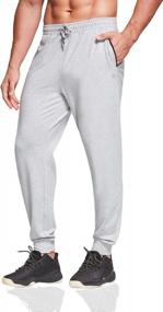 img 1 attached to Cotton Joggers For Men: OGEENIER Sweatpants With Pockets, Ideal For Running, Training And Daily Wear