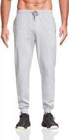 img 3 attached to Cotton Joggers For Men: OGEENIER Sweatpants With Pockets, Ideal For Running, Training And Daily Wear