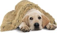 🐶 the dog's blanket sound sleep donut blanket: large calming snuggler, anti-anxiety premium quality blanket in dog biscuit beige logo