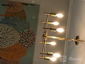 img 5 attached to Modern Brushed Brass Chandelier With 6 Lights For Chic Dining, Living, And Bedroom Spaces