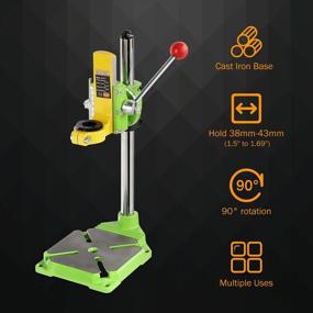 img 3 attached to BEAMNOVA Benchtop Drill Press Stand Industrial Kit With 90 Degree Clamp And Tool Holder For Hand Drill Workbenches, Perfect For Repair And DIY Projects