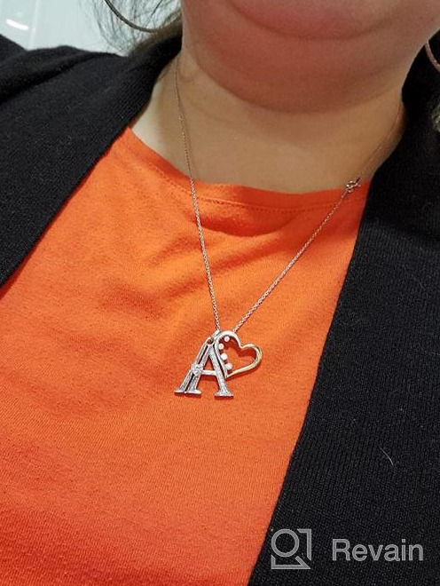 img 1 attached to 💎 Sianilvera Initial Necklace: Stylish Sterling Silver 26 Alphabet Pendant - Perfect Jewelry Accessory review by Rachel Cooper