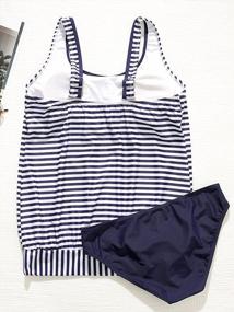 img 2 attached to Tummy Flattering Tankini Swimsuits: Plus Size Swimwear For Women - BIKINX
