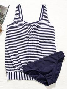 img 3 attached to Tummy Flattering Tankini Swimsuits: Plus Size Swimwear For Women - BIKINX
